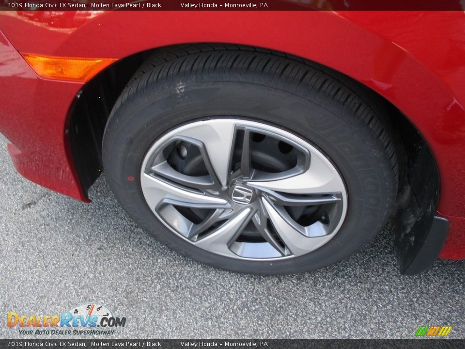 2019 Honda Civic LX Sedan Molten Lava Pearl / Black Photo #6
