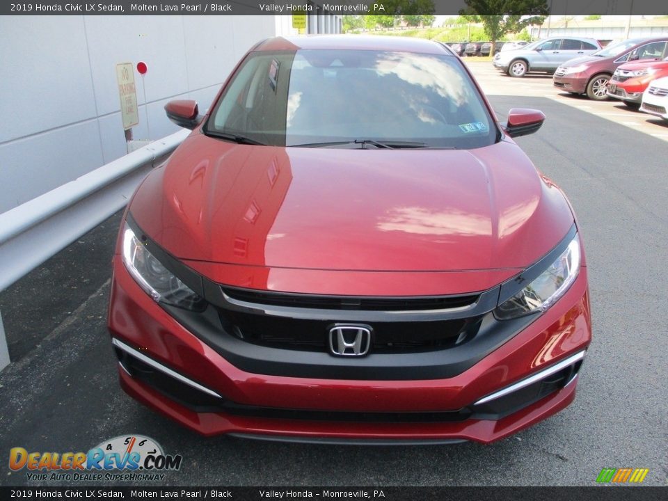 2019 Honda Civic LX Sedan Molten Lava Pearl / Black Photo #8