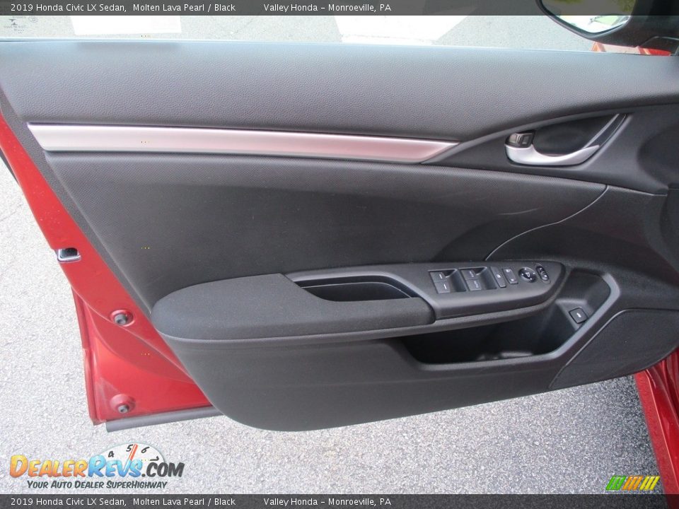 2019 Honda Civic LX Sedan Molten Lava Pearl / Black Photo #10