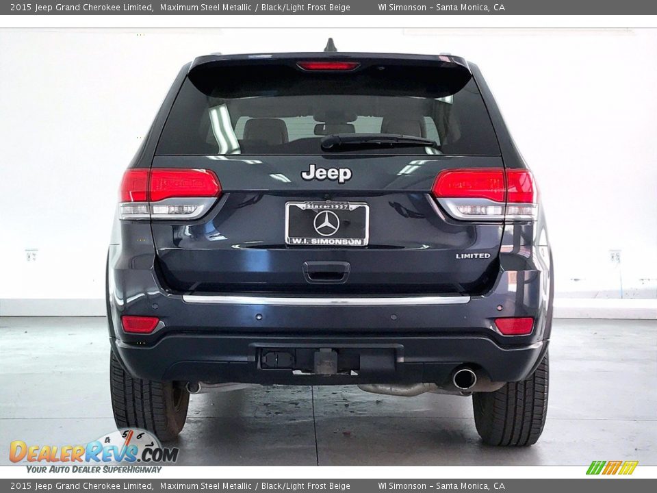 2015 Jeep Grand Cherokee Limited Maximum Steel Metallic / Black/Light Frost Beige Photo #3