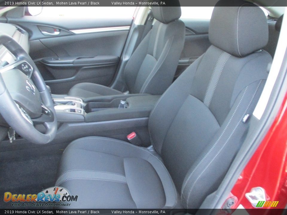 2019 Honda Civic LX Sedan Molten Lava Pearl / Black Photo #11