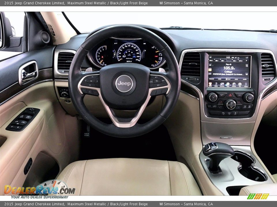 2015 Jeep Grand Cherokee Limited Maximum Steel Metallic / Black/Light Frost Beige Photo #4