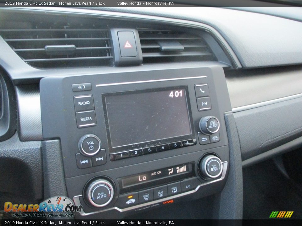 2019 Honda Civic LX Sedan Molten Lava Pearl / Black Photo #14