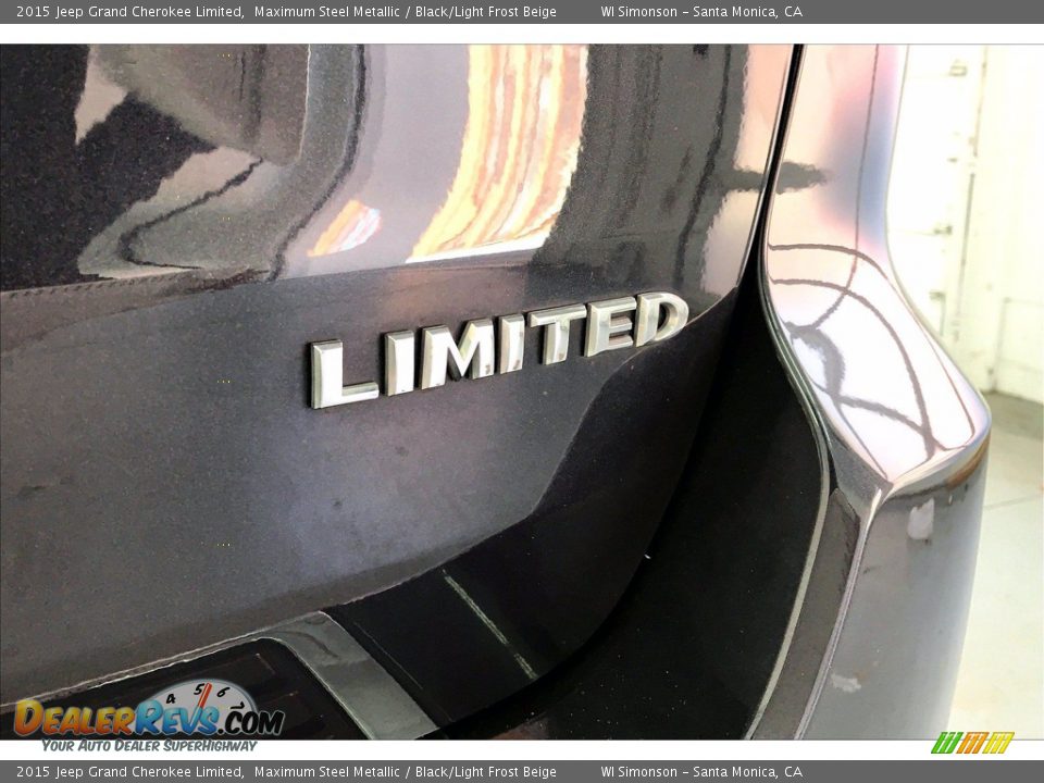 2015 Jeep Grand Cherokee Limited Maximum Steel Metallic / Black/Light Frost Beige Photo #7