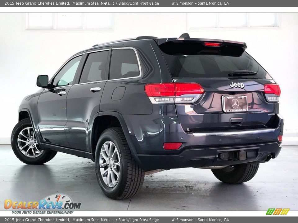 2015 Jeep Grand Cherokee Limited Maximum Steel Metallic / Black/Light Frost Beige Photo #10