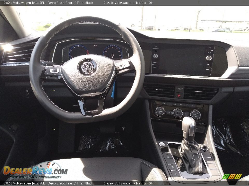 2021 Volkswagen Jetta SEL Deep Black Pearl / Titan Black Photo #3