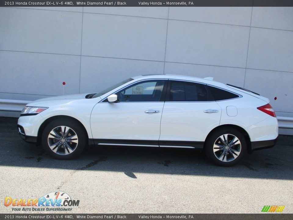 2013 Honda Crosstour EX-L V-6 4WD White Diamond Pearl / Black Photo #2