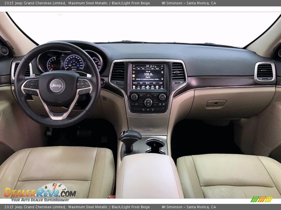 2015 Jeep Grand Cherokee Limited Maximum Steel Metallic / Black/Light Frost Beige Photo #15