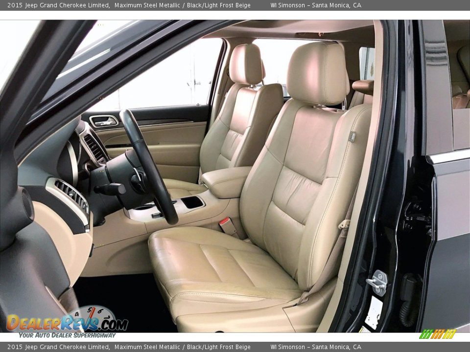 2015 Jeep Grand Cherokee Limited Maximum Steel Metallic / Black/Light Frost Beige Photo #18