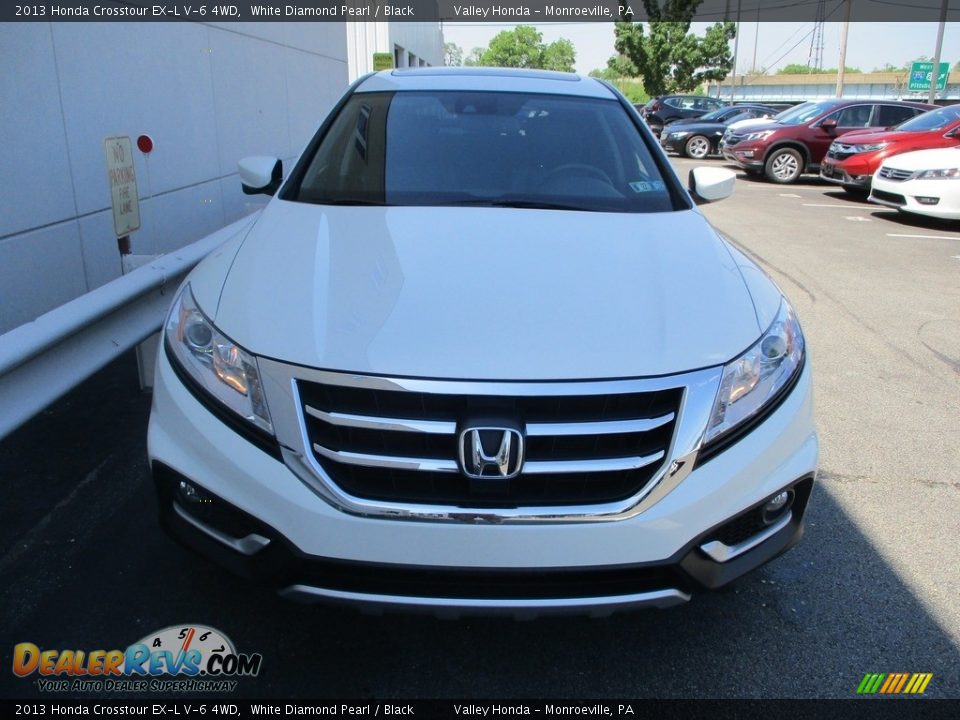 2013 Honda Crosstour EX-L V-6 4WD White Diamond Pearl / Black Photo #8