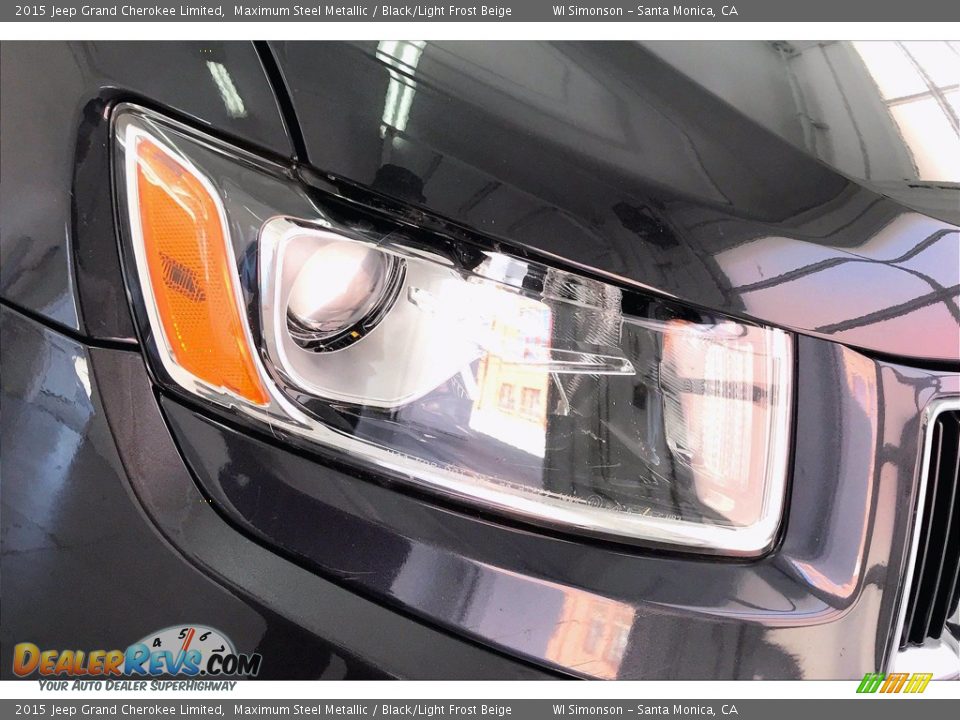 2015 Jeep Grand Cherokee Limited Maximum Steel Metallic / Black/Light Frost Beige Photo #28