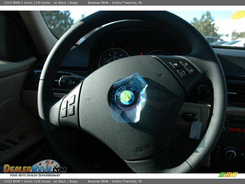 2009 BMW 3 Series 328i Sedan Jet Black / Beige Photo #14
