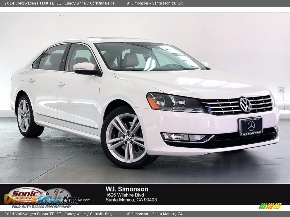 2014 Volkswagen Passat TDI SE Candy White / Cornsilk Beige Photo #1