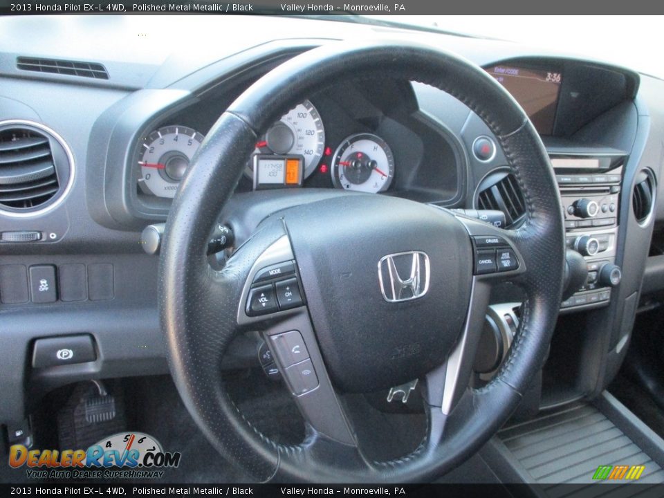 2013 Honda Pilot EX-L 4WD Polished Metal Metallic / Black Photo #14