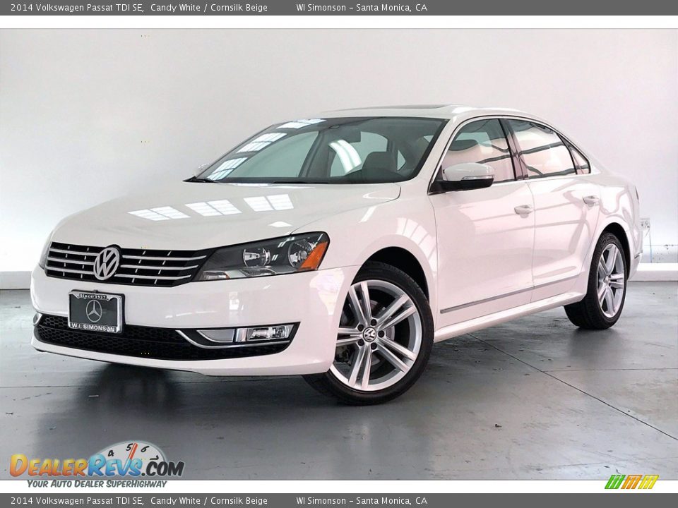 2014 Volkswagen Passat TDI SE Candy White / Cornsilk Beige Photo #12