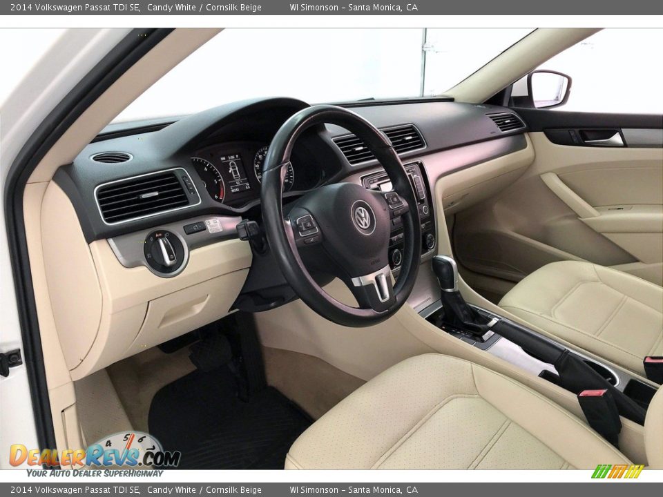 2014 Volkswagen Passat TDI SE Candy White / Cornsilk Beige Photo #14