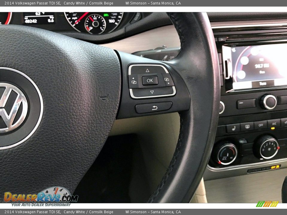 2014 Volkswagen Passat TDI SE Candy White / Cornsilk Beige Photo #22