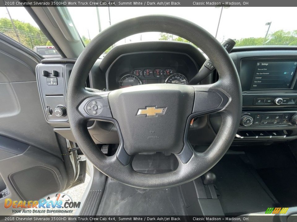 2018 Chevrolet Silverado 3500HD Work Truck Crew Cab 4x4 Steering Wheel Photo #6