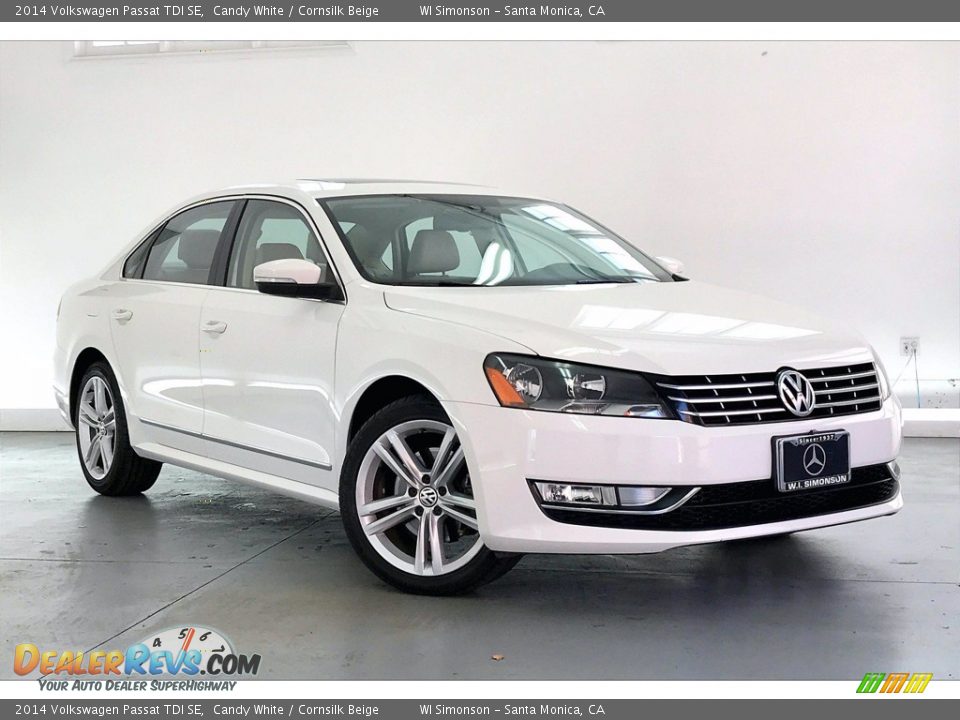 2014 Volkswagen Passat TDI SE Candy White / Cornsilk Beige Photo #34