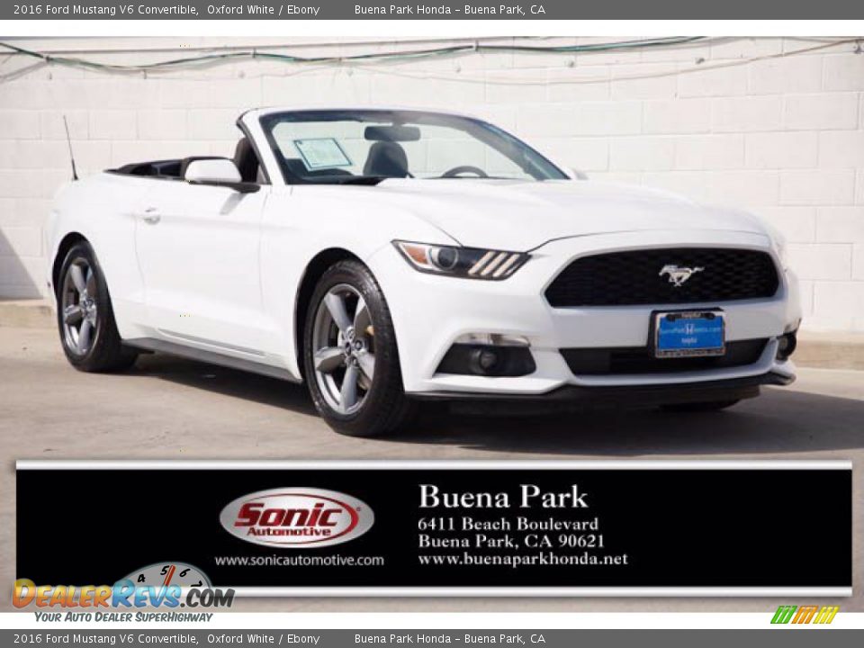 2016 Ford Mustang V6 Convertible Oxford White / Ebony Photo #1