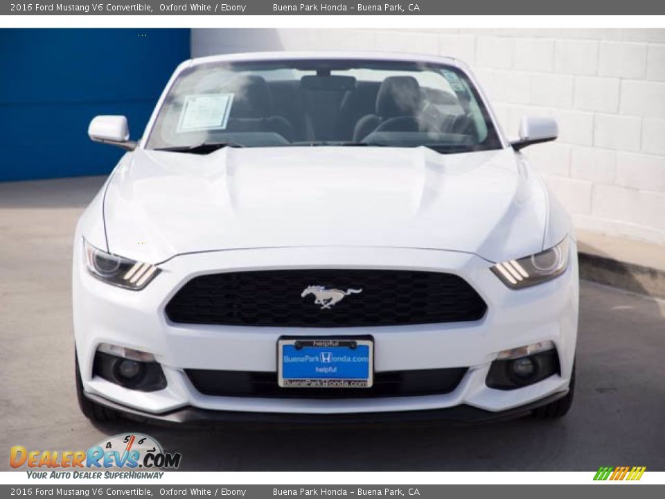 2016 Ford Mustang V6 Convertible Oxford White / Ebony Photo #6
