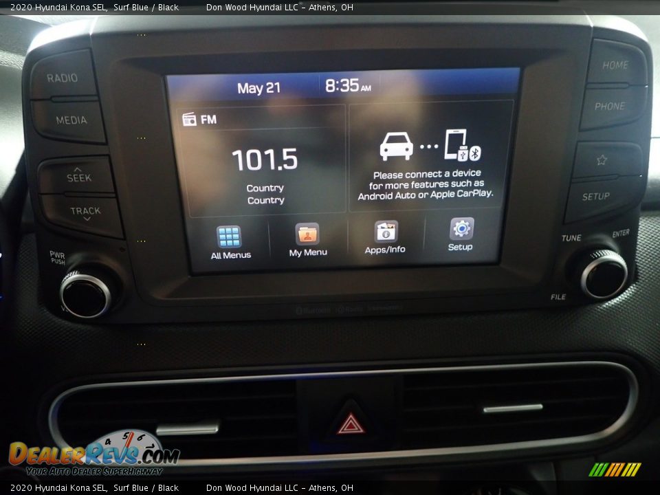 2020 Hyundai Kona SEL Surf Blue / Black Photo #27