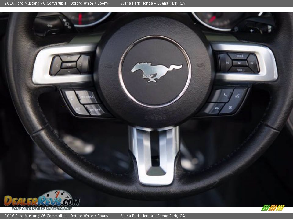 2016 Ford Mustang V6 Convertible Oxford White / Ebony Photo #18