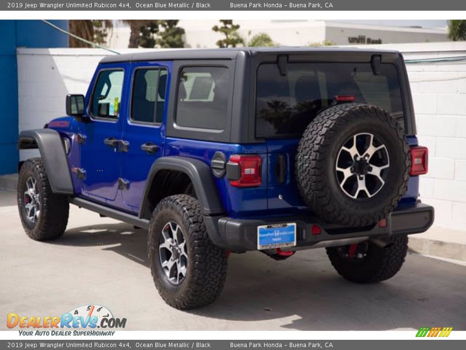 2019 Jeep Wrangler Unlimited Rubicon 4x4 Ocean Blue Metallic / Black Photo #2