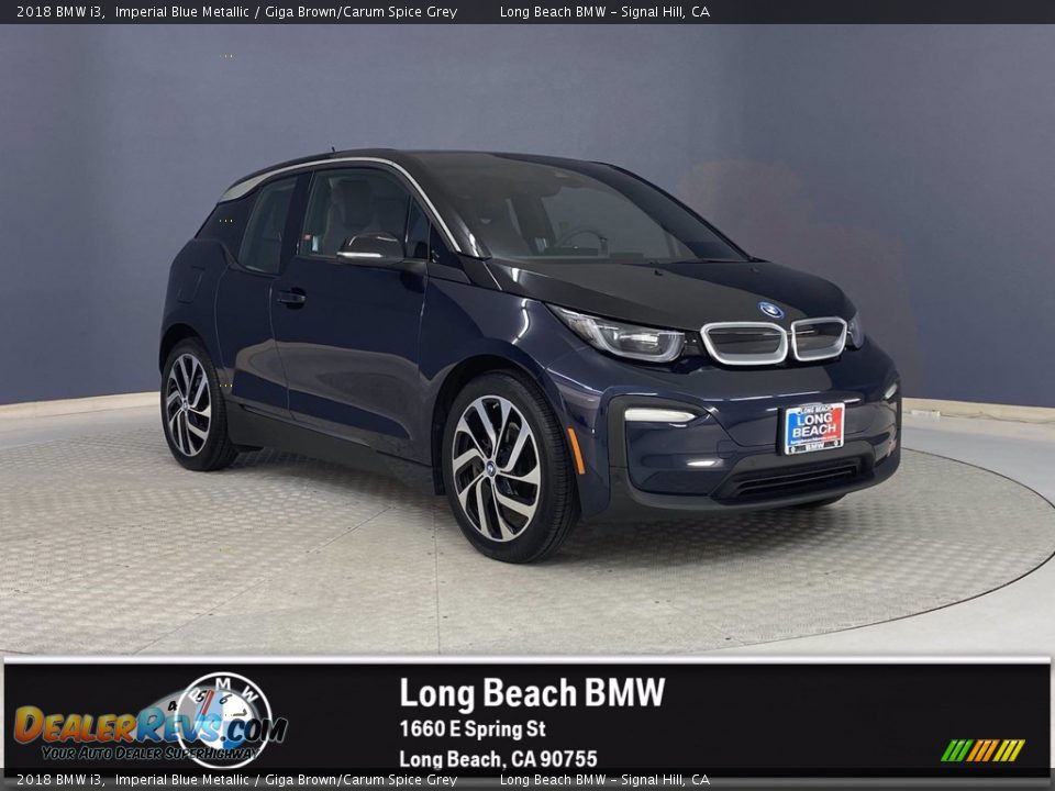 2018 BMW i3 Imperial Blue Metallic / Giga Brown/Carum Spice Grey Photo #1