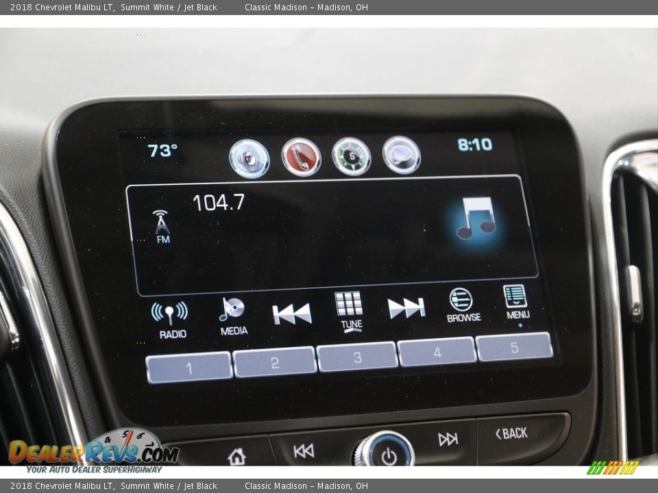 2018 Chevrolet Malibu LT Summit White / Jet Black Photo #10