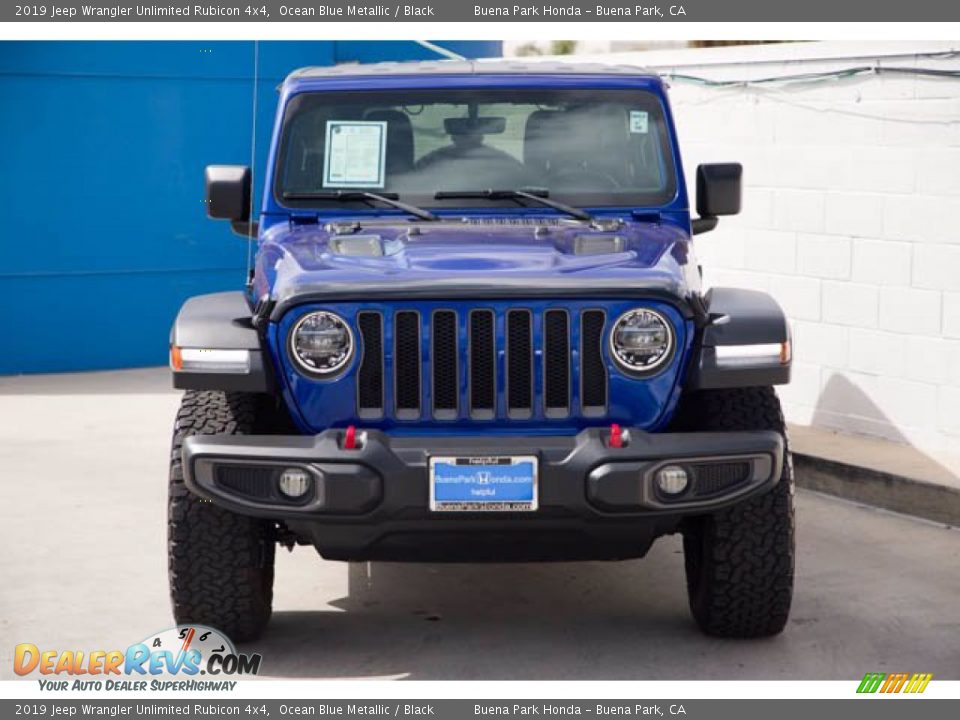 2019 Jeep Wrangler Unlimited Rubicon 4x4 Ocean Blue Metallic / Black Photo #7