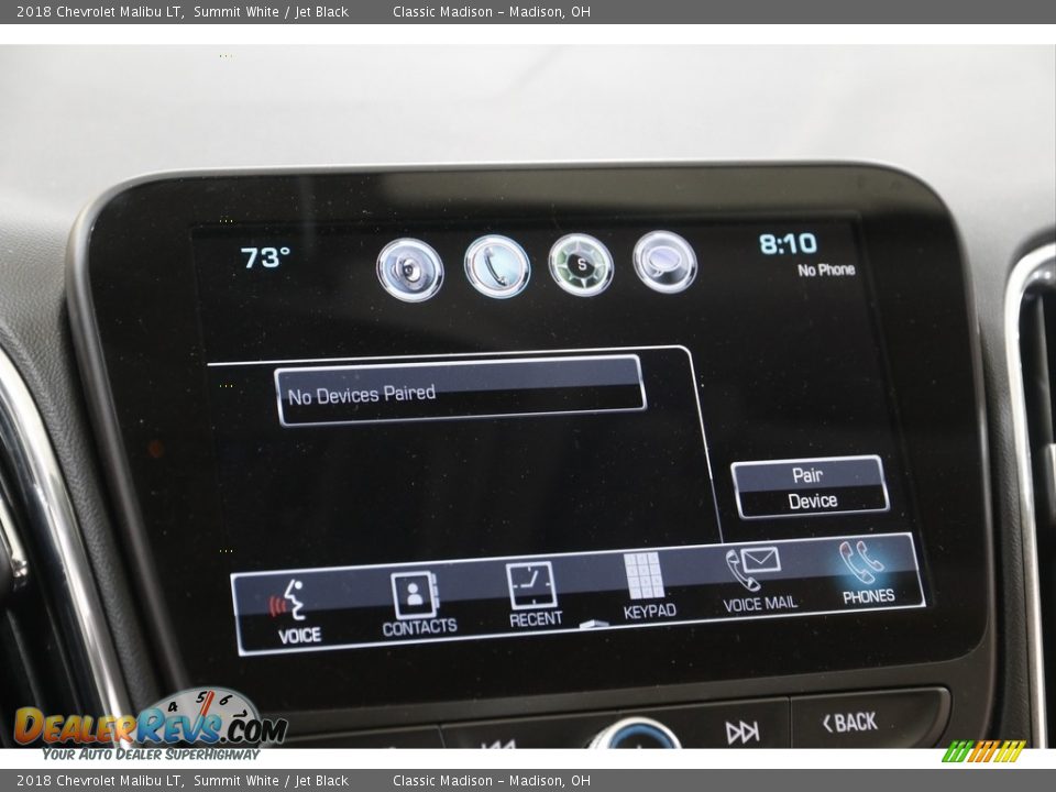 2018 Chevrolet Malibu LT Summit White / Jet Black Photo #11