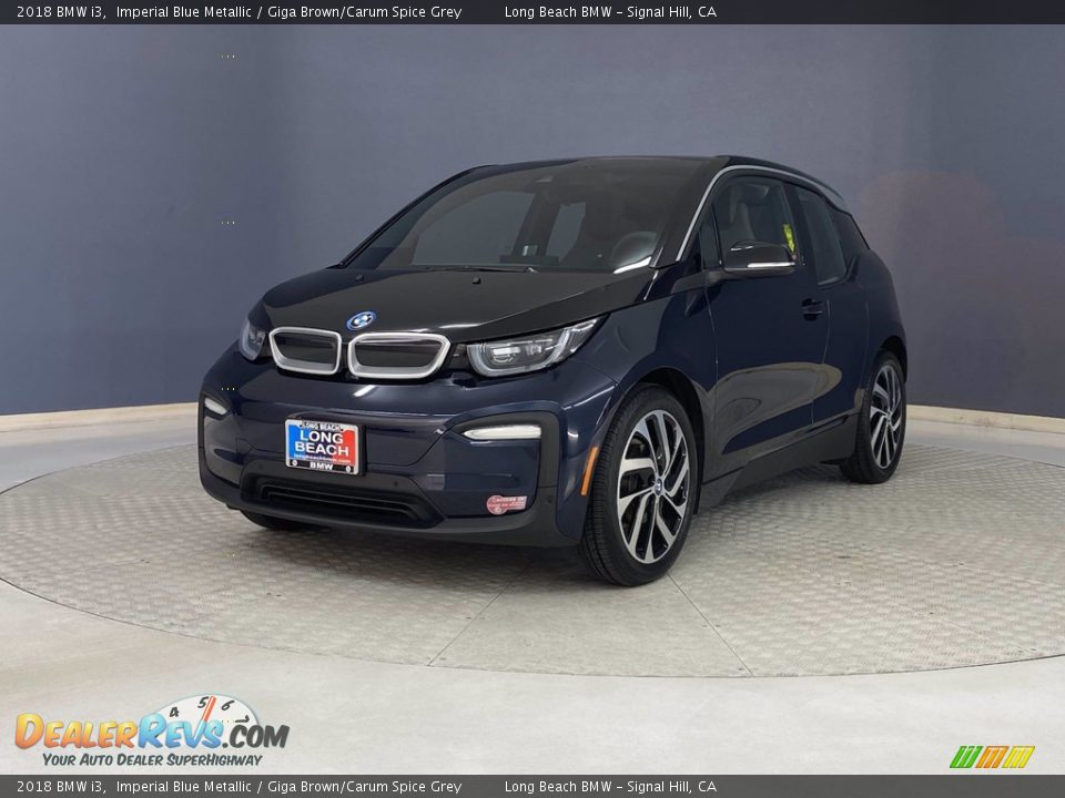 2018 BMW i3 Imperial Blue Metallic / Giga Brown/Carum Spice Grey Photo #3