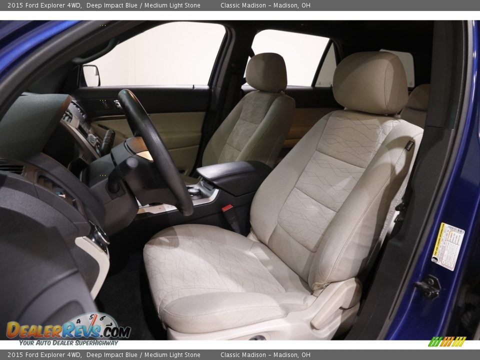 2015 Ford Explorer 4WD Deep Impact Blue / Medium Light Stone Photo #5