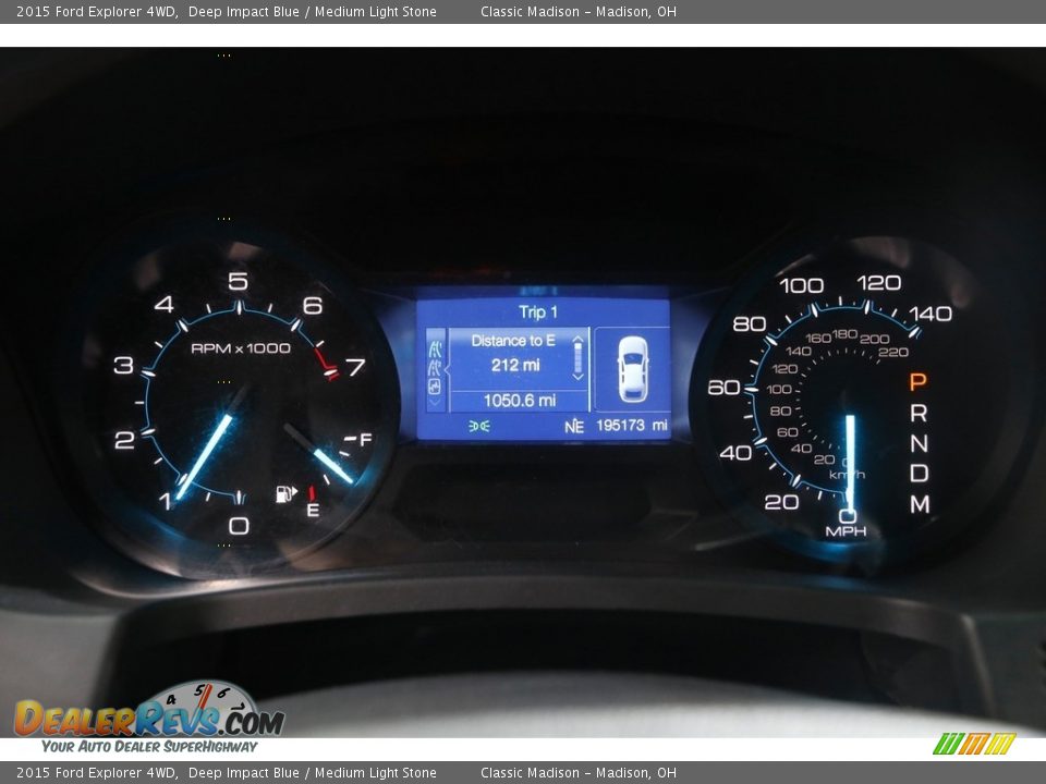 2015 Ford Explorer 4WD Deep Impact Blue / Medium Light Stone Photo #8