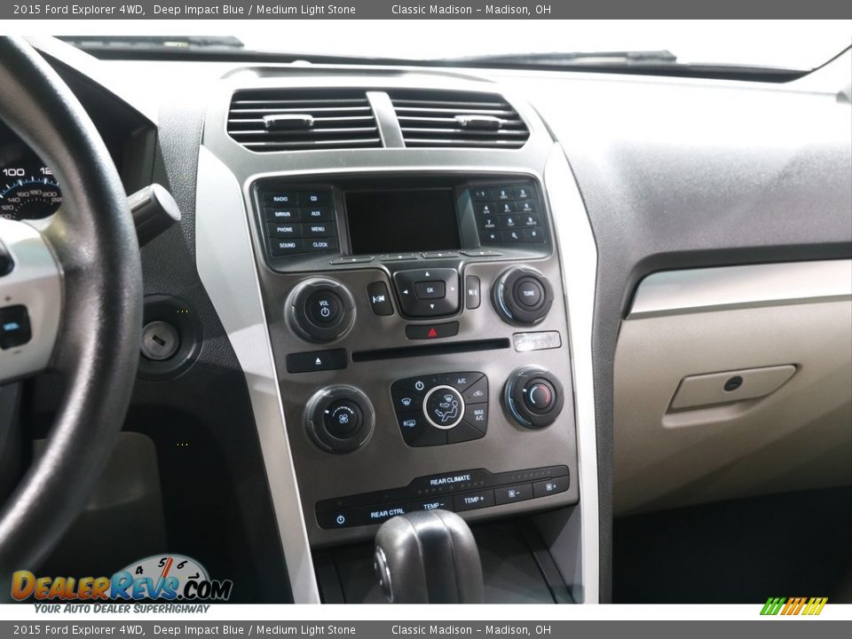 2015 Ford Explorer 4WD Deep Impact Blue / Medium Light Stone Photo #9