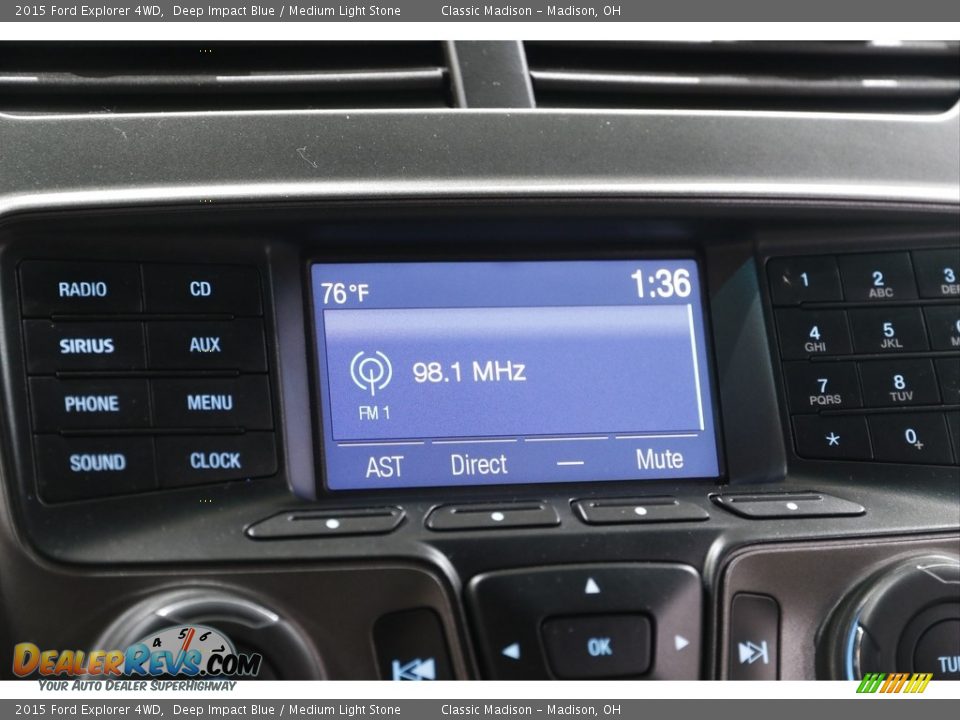 2015 Ford Explorer 4WD Deep Impact Blue / Medium Light Stone Photo #10