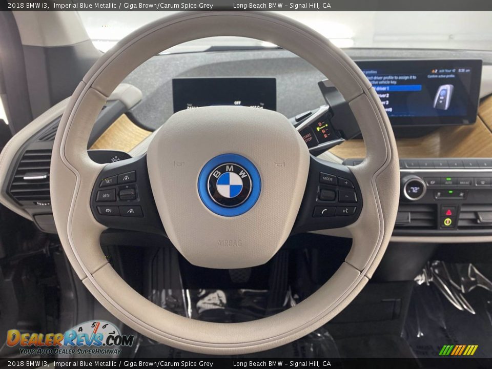 2018 BMW i3 Imperial Blue Metallic / Giga Brown/Carum Spice Grey Photo #18