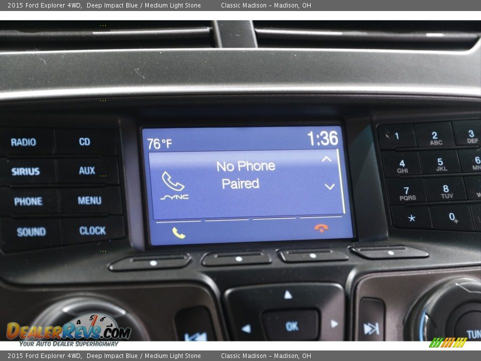 2015 Ford Explorer 4WD Deep Impact Blue / Medium Light Stone Photo #11