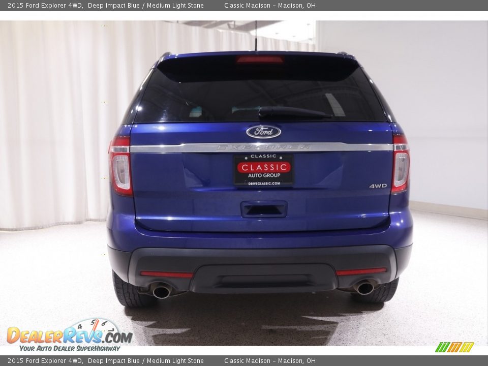 2015 Ford Explorer 4WD Deep Impact Blue / Medium Light Stone Photo #17