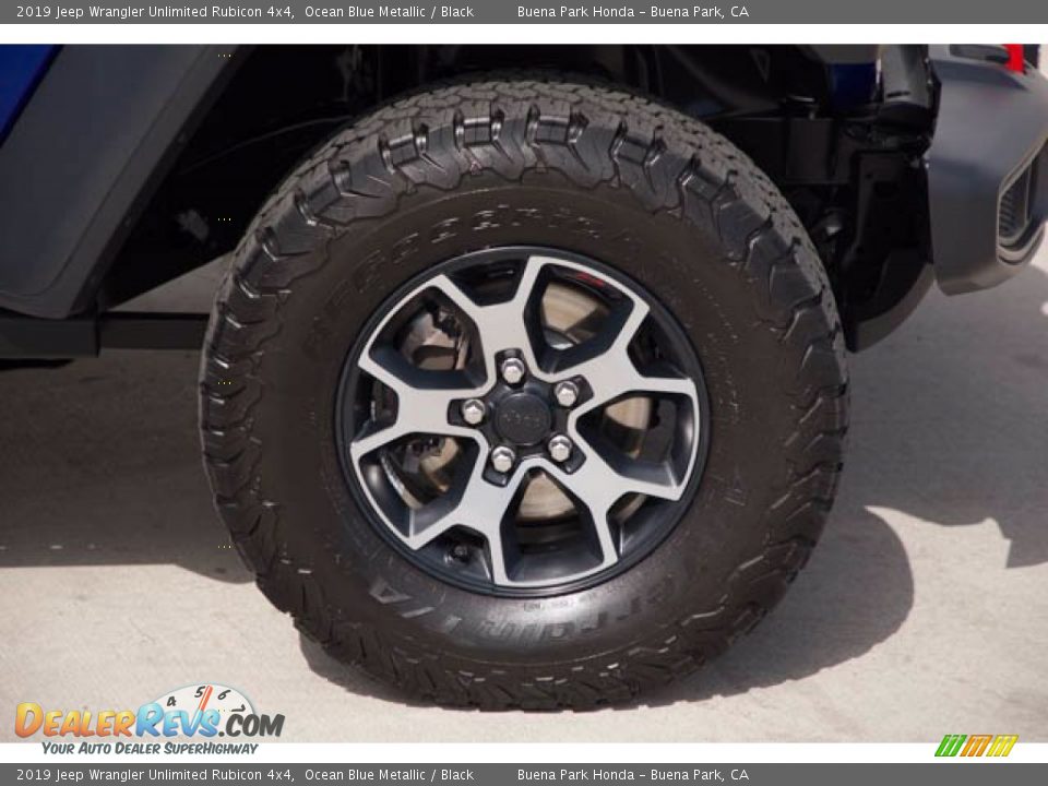 2019 Jeep Wrangler Unlimited Rubicon 4x4 Ocean Blue Metallic / Black Photo #36
