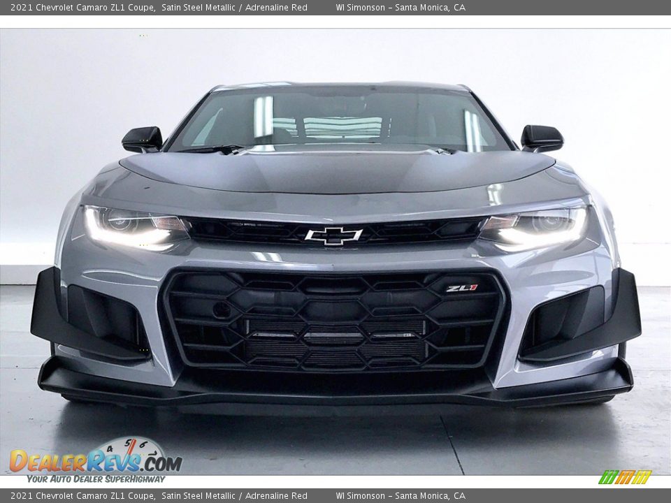 2021 Chevrolet Camaro ZL1 Coupe Satin Steel Metallic / Adrenaline Red Photo #2