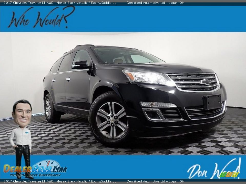 2017 Chevrolet Traverse LT AWD Mosaic Black Metallic / Ebony/Saddle Up Photo #1