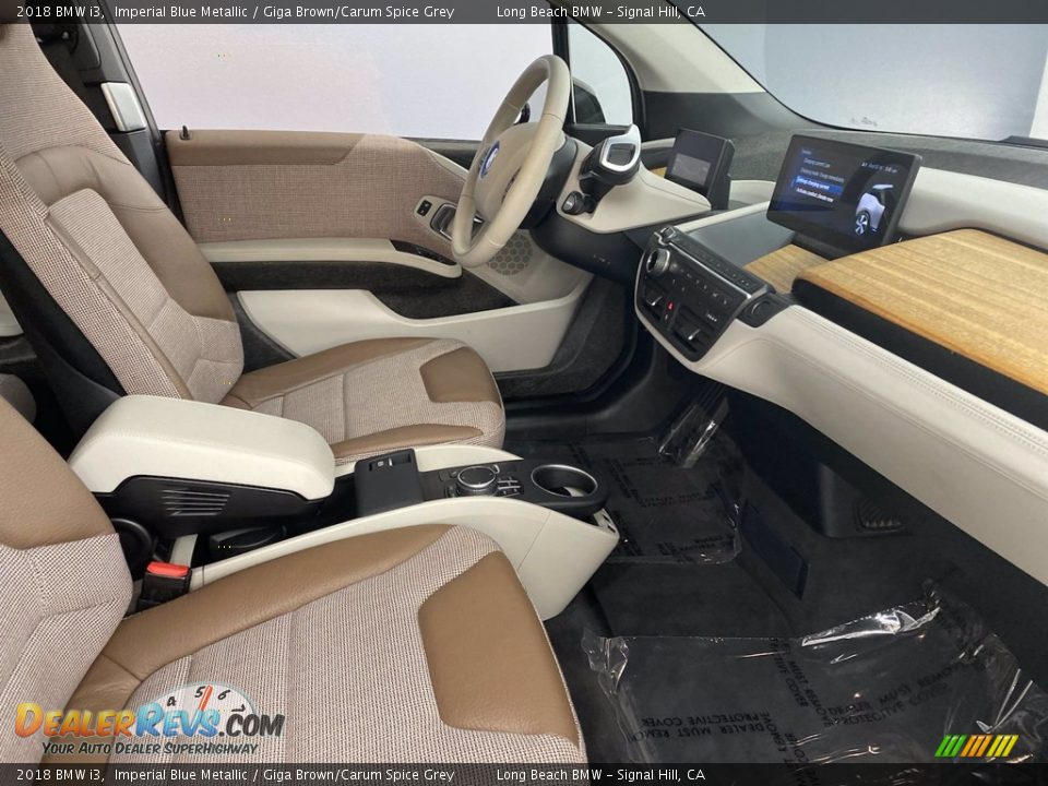 2018 BMW i3 Imperial Blue Metallic / Giga Brown/Carum Spice Grey Photo #33