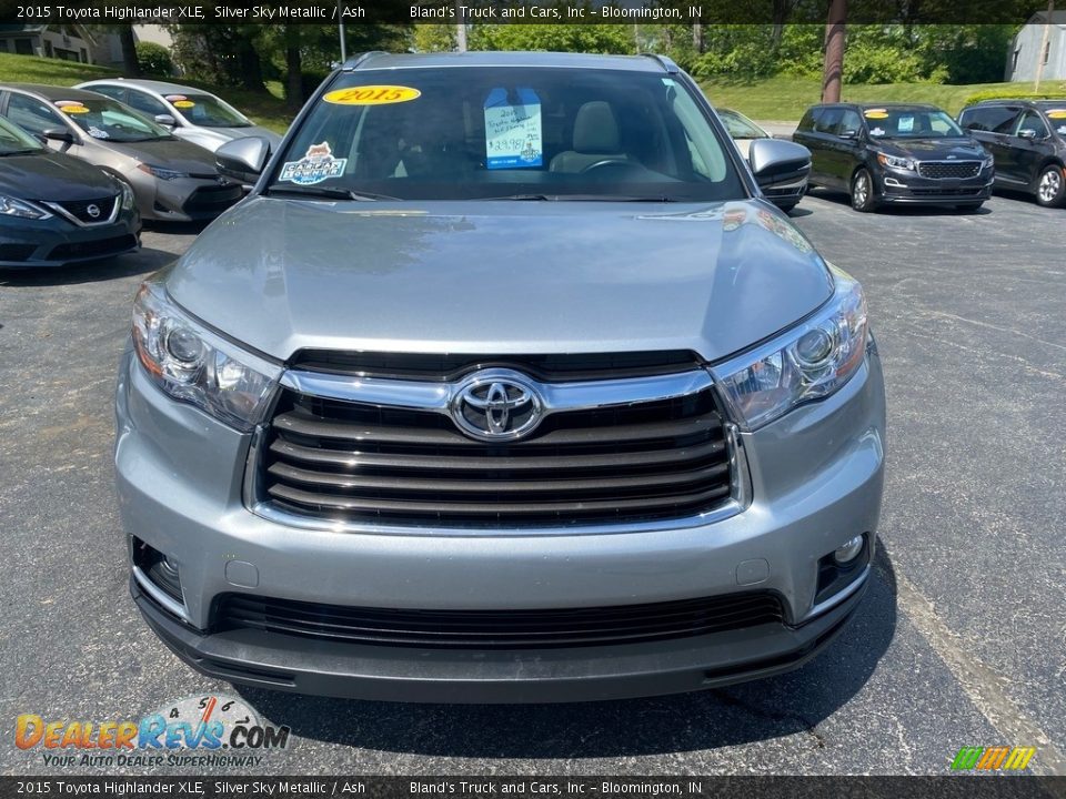 2015 Toyota Highlander XLE Silver Sky Metallic / Ash Photo #3