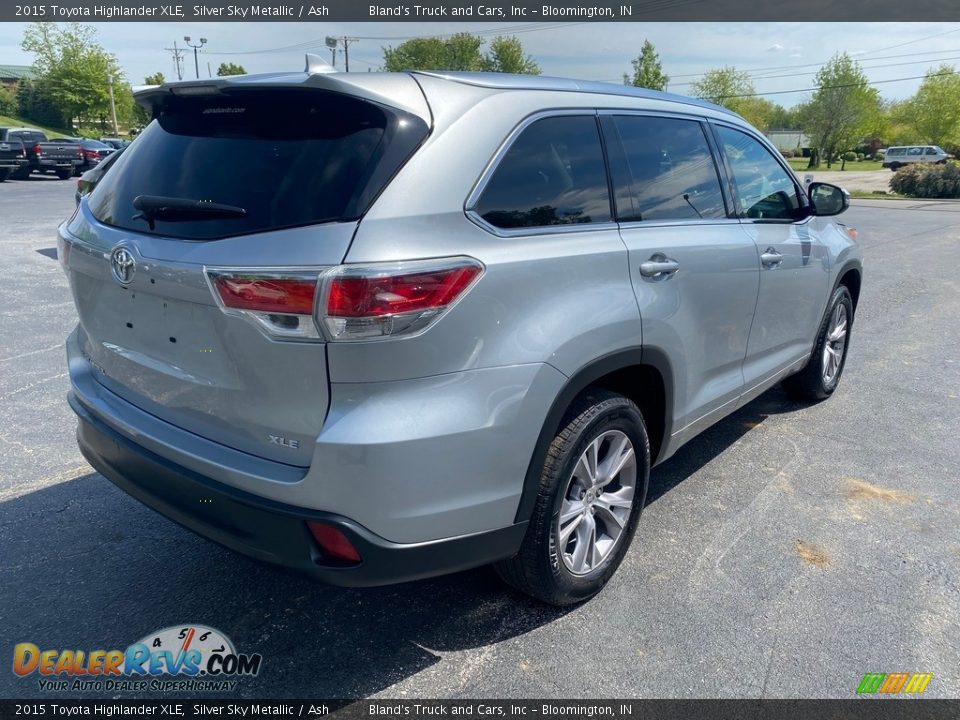 2015 Toyota Highlander XLE Silver Sky Metallic / Ash Photo #6