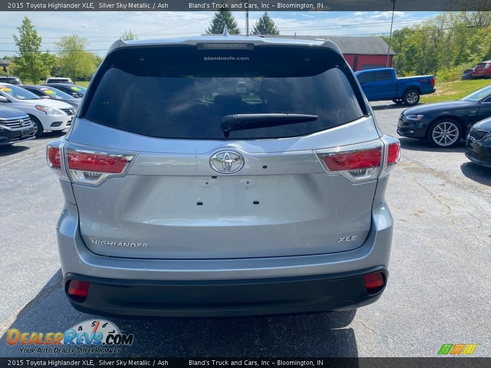 2015 Toyota Highlander XLE Silver Sky Metallic / Ash Photo #7