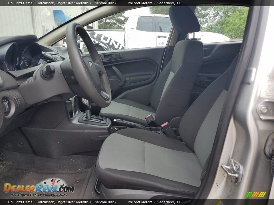 2015 Ford Fiesta S Hatchback Ingot Silver Metallic / Charcoal Black Photo #4