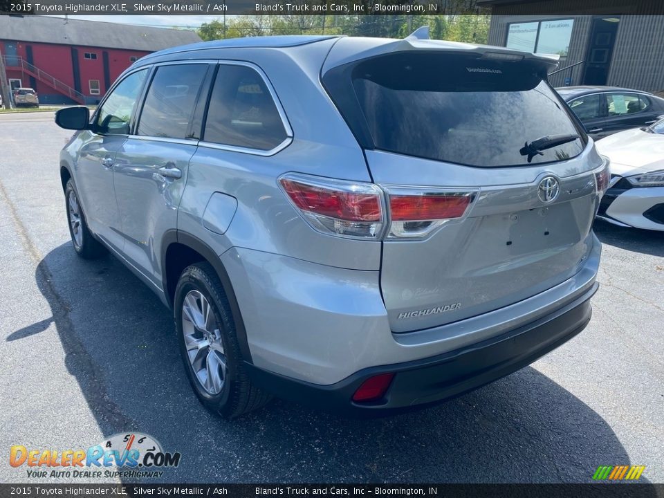 2015 Toyota Highlander XLE Silver Sky Metallic / Ash Photo #8