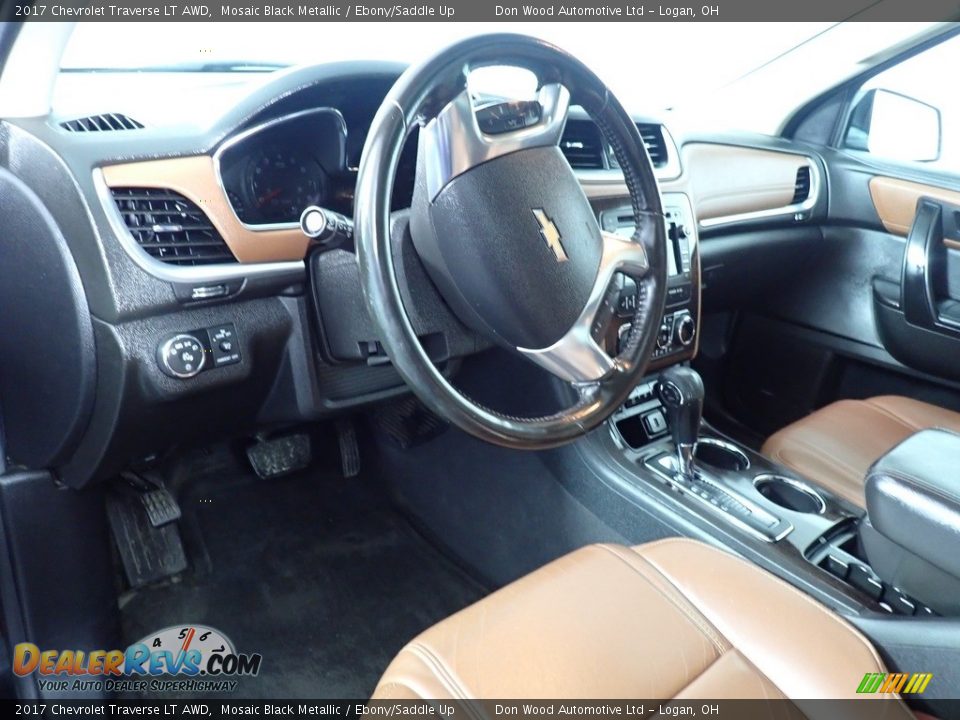 2017 Chevrolet Traverse LT AWD Mosaic Black Metallic / Ebony/Saddle Up Photo #28